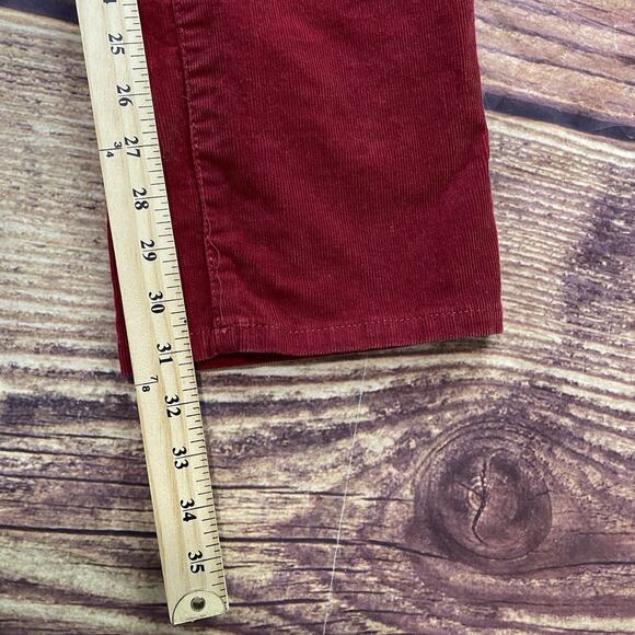 Sonoma Life+StyleWomens 10 Corduroy Pants Red Straight Leg Modern Fit - Picture 5 of 10